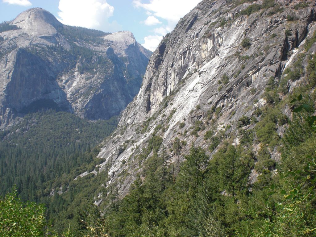 A nice view of North Dome with Tenaya Canyon cutting to the right: