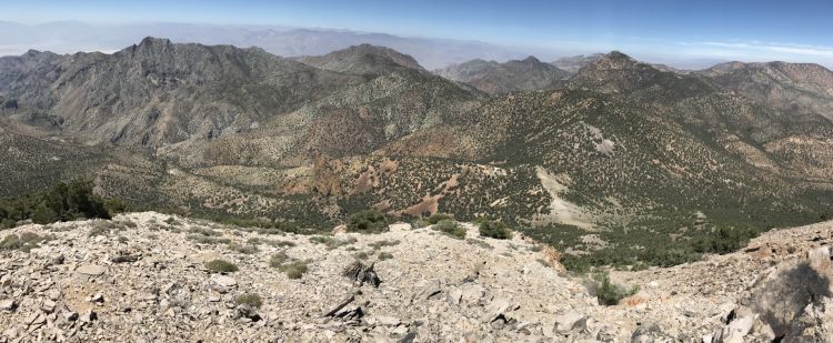 Panoramic view from the summit of Wahguyhe Peak